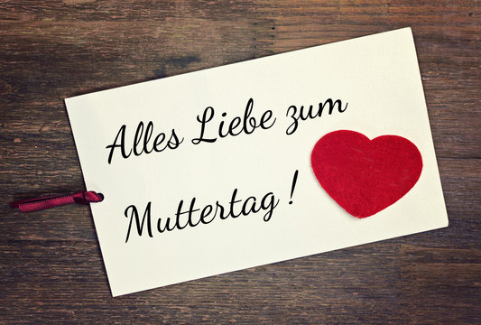 greeting card - german muttertag