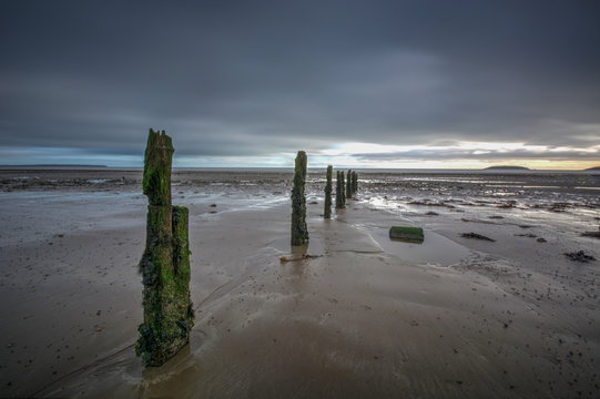 Winter sunset on the beach 3