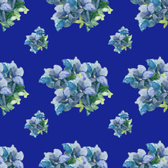 Blue Flower seamless pattern - 76554040