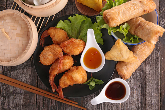 assortment of asian cuisine