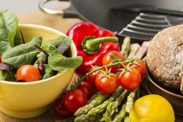 Farm fresh vegetables ready to be prepared