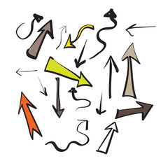 Hand drawn arrows