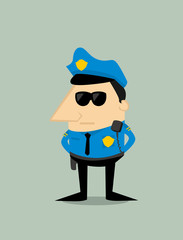 Cartoon plice officer
