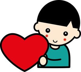 ハートを持つ男の子