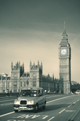 Obraz premium Taxi and Big Ben