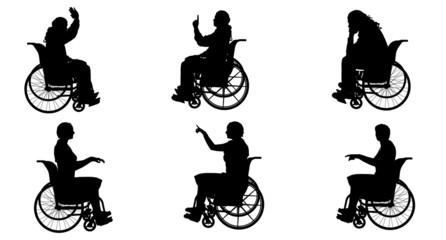 Vector silhouette of people.