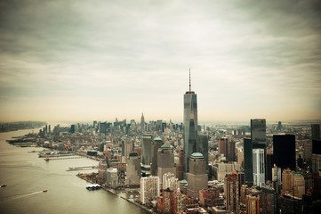 Fototapeta na wymiar Manhattan aerial