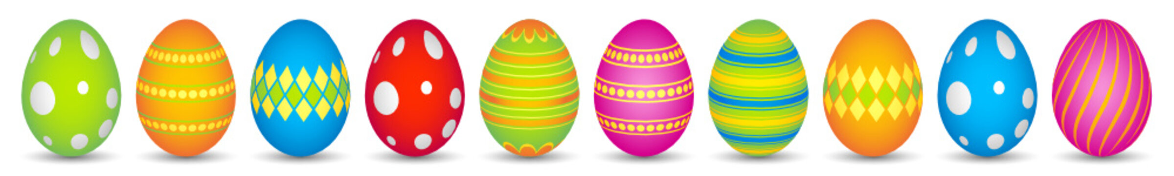 10 colourful easter eggs