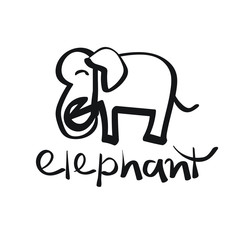 Hand drawn elephant