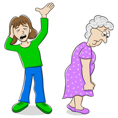 zwei Frauen sind verschiedener Meinung