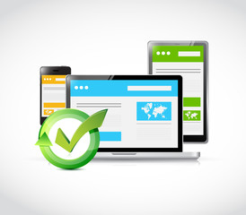 web responsive site illustration design