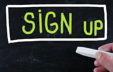sign up concept
