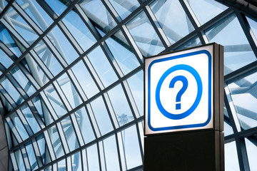 Fototapeta premium Help, information desk at the airport