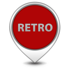Retro pointer icon on white background
