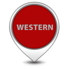 Western pointer icon on white background