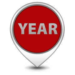 Year pointer icon on white background