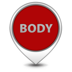 Body pointer icon on white background