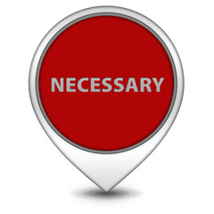 Necessary pointer icon on white background