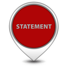 Statement pointer icon on white background