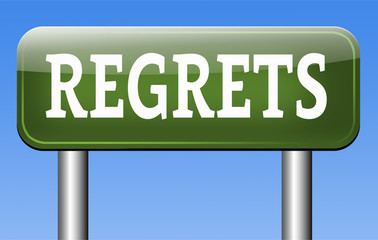 regrets sign