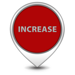 Increase pointer icon on white background