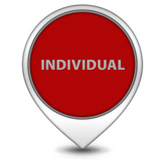 Individual pointer icon on white background