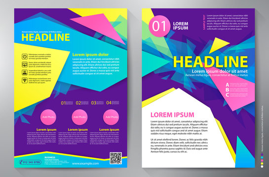 Brochure design a4 vector template