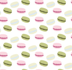 Seamless macaron pattern