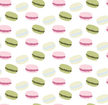 Seamless macaron pattern