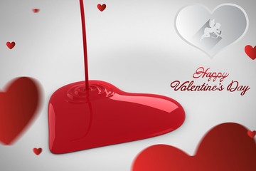 Obraz na płótnie Canvas Composite image of cute valentines message