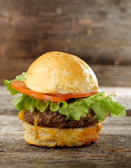 Gourmet cheeseburger