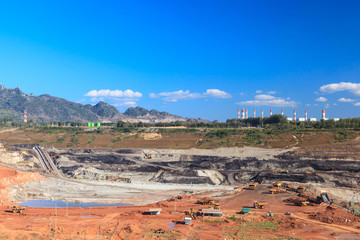 open pit lignite mine