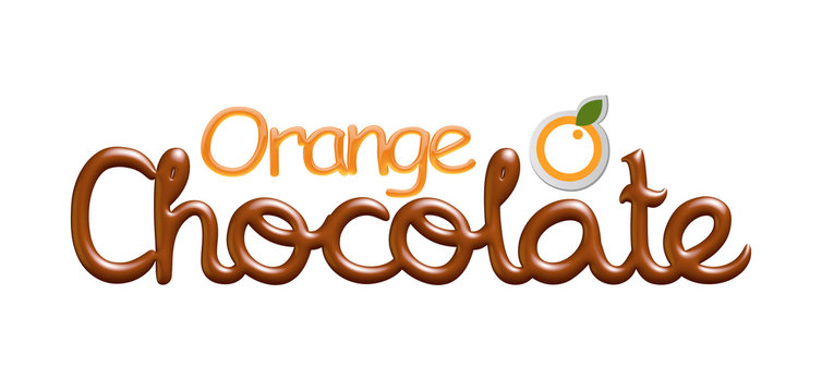 Orange Chocolate Logo Isolated On White Background