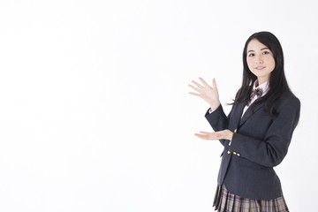 コピースペース 制服女子学生