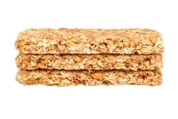 Healthy Granola bar isolated on white