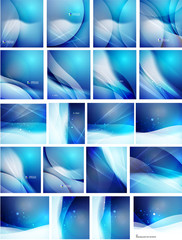 Fototapeta premium Set of abstract shining backgrounds