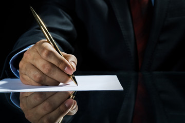Signing a deal!