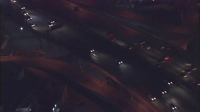 Freeway cars night