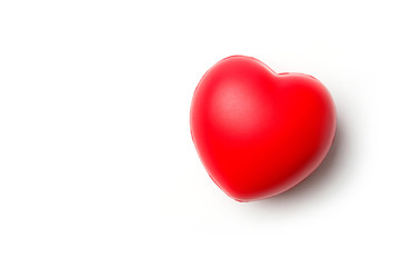 Red heart isolated on white