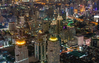 Fototapeta na wymiar Night City LandScape of the Bangkok Thailand