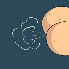 Vector abstract design big ass farting eps