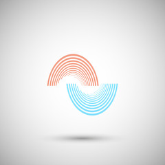 Fototapeta premium The twirl elements of a simple design