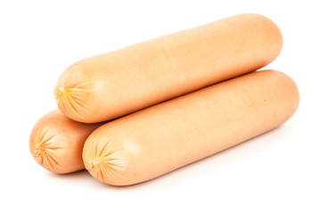 Sausages isolated on a white background