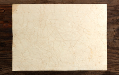 paper rumpled old blank weathered  wood background