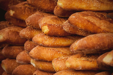bread stuck on top of each other