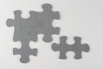 Fototapeta premium Puzzle piece background, solution idea, for a Question or job