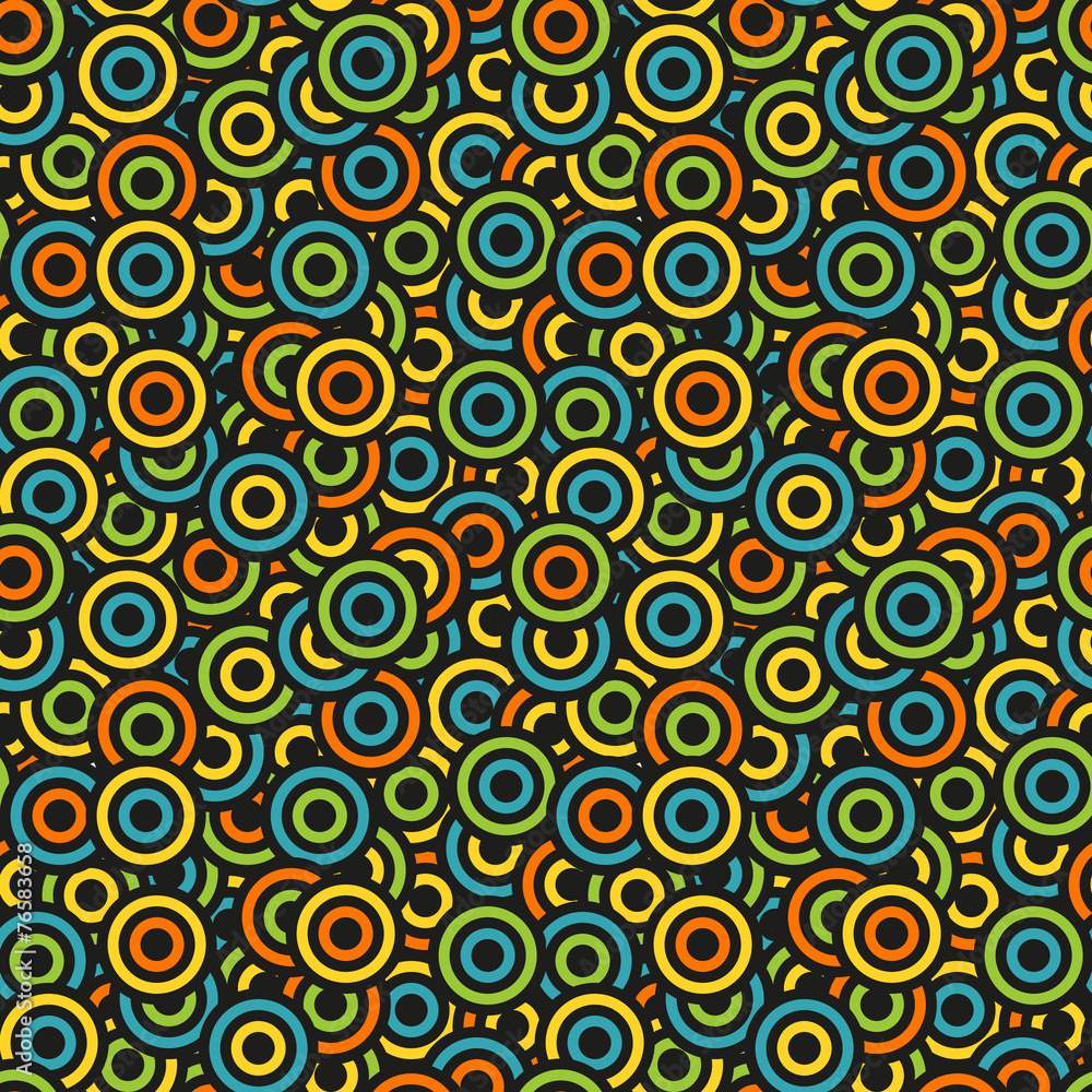 Poster seamless pattern made of colorful circles
