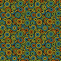 Fototapeta premium Seamless pattern made of colorful circles