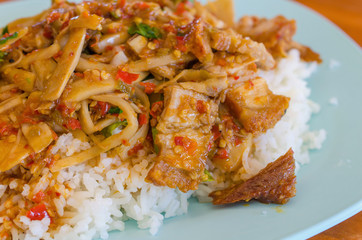 Thai Food, Fried rice with basil pork