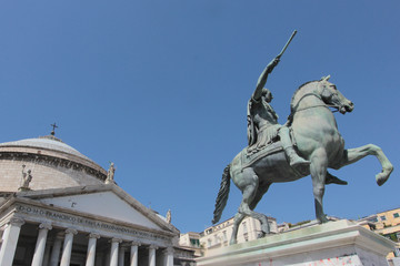 Obraz premium Piazza del Plebiscito Napoli